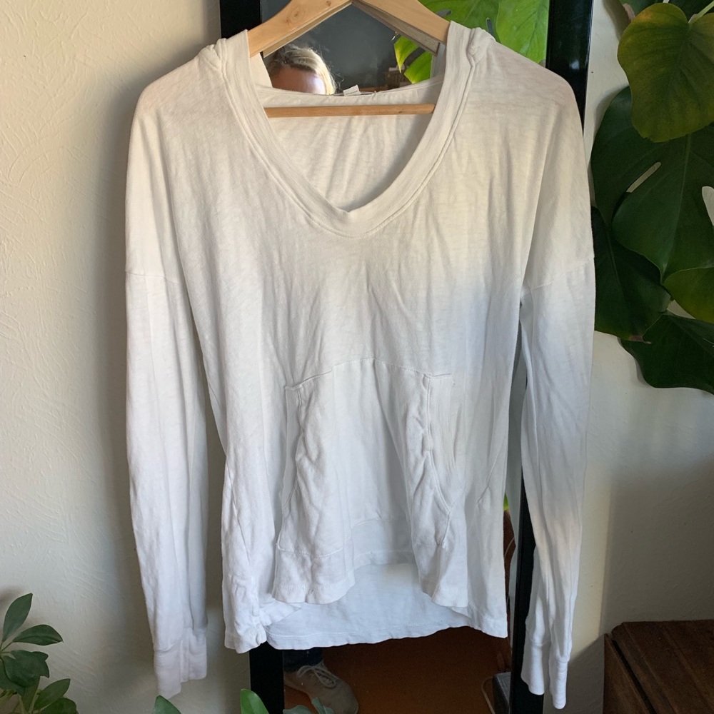 James Perse white hoodie
